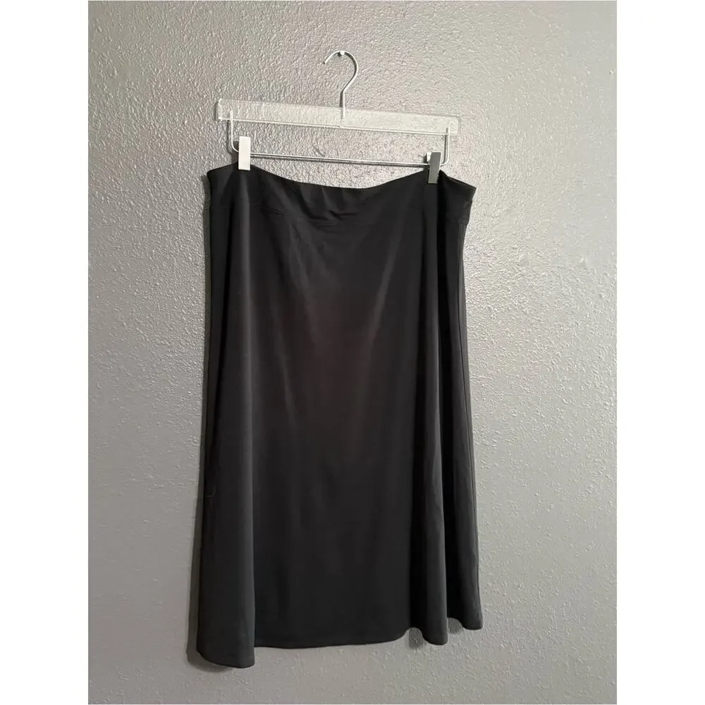J. Jill Weaver Collection Black A-Line Skirt Size L